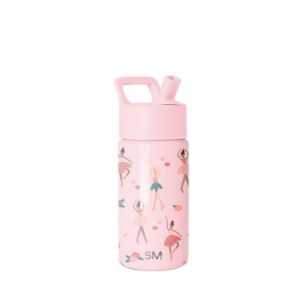 Simple Modern Summit Botella de Agua para Niños con Popote, 530 ml, Confetti - 0.4 Litros - -Pink Ballerina