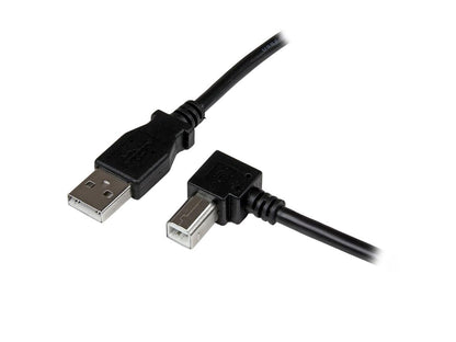 StarTech USBAB2MR Cable Adaptador USB para Impresora Acodado, 1x USB A Macho, 1x USB B Macho en Ángulo Derecho, 2m