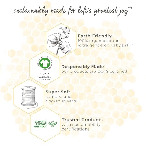 Burt's Bees - Toallas con Capucha para bebés y niños pequeños, algodón orgánico, Esenciales de baño, Toalla Suave para niños