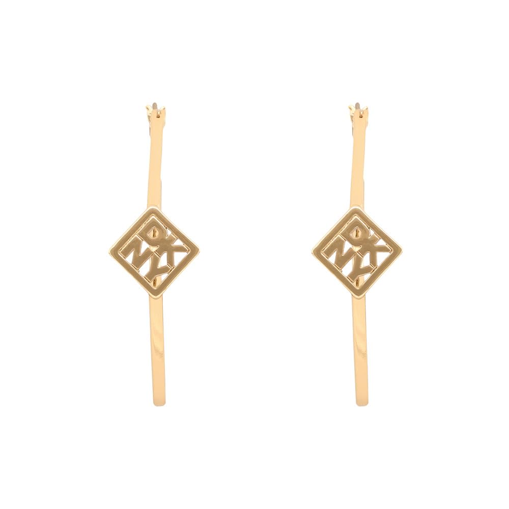 DKNY Aretes Dorado Irregular | Para mujer, par, asimétrico, metal, cierre tipo poste