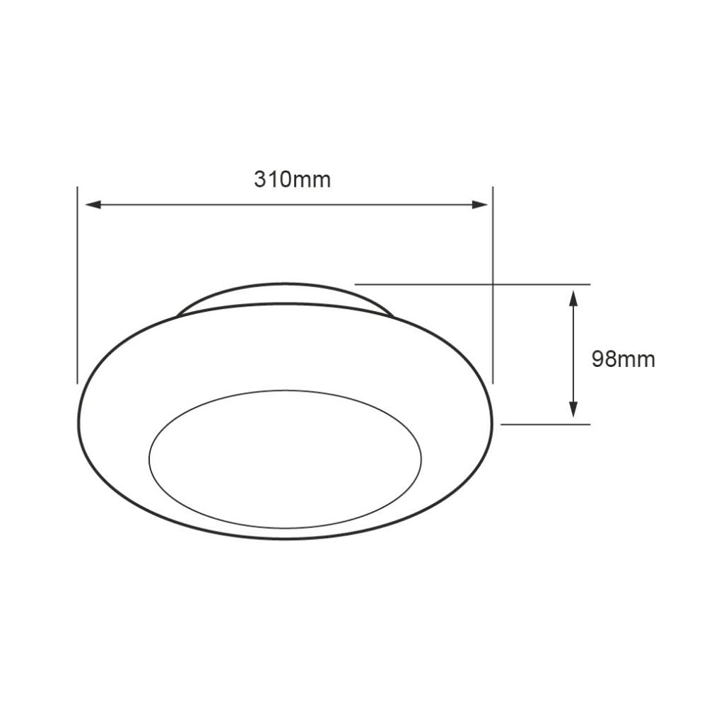 Tecnolite - Lámpara de Techo Plafón LED 27 W, Luz Blanca Ajustable, No atenuable