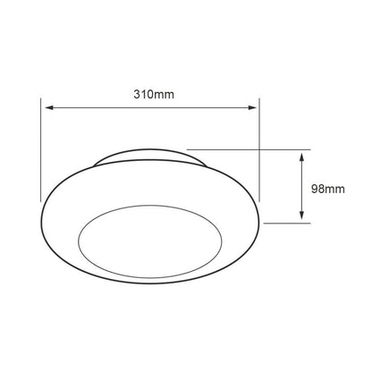 Tecnolite - Lámpara de Techo Plafón LED 27 W, Luz Blanca Ajustable, No atenuable