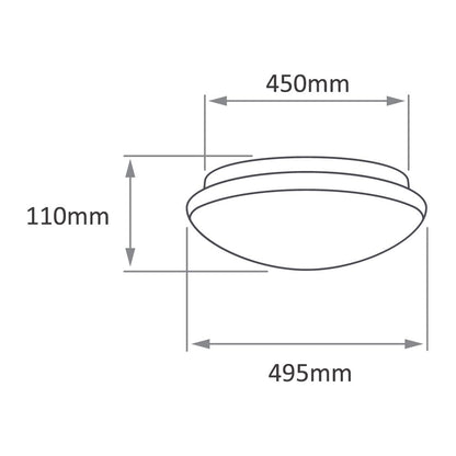 Tecnolite Connect - Lámpara Plafón LED Inteligente WiFi 30 W, Luz RGB + Blanca, Atenuable, Compatible con App móvil, Alexa, Google y Siri, Lámpara Interior de Techo