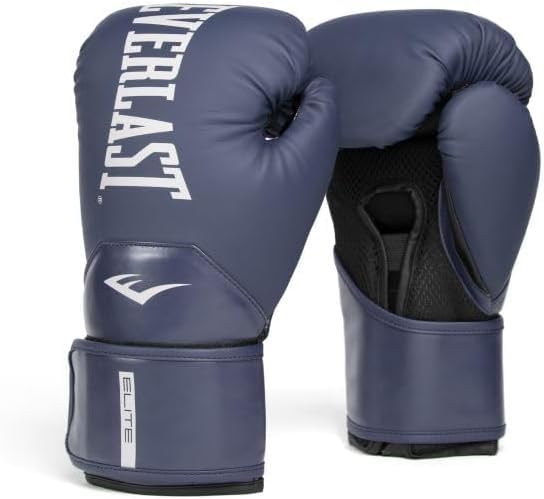 Everlast Elite 2 Boxing Gloves, Pro Training Gloves for Men and Women, Secure Fit Hook and Loop Closure & Ventilation, Heavy Bag & Speedbag Training.