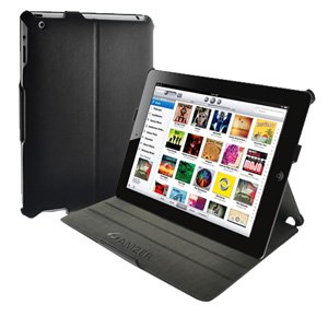 Amzer AMZ90814 Leather Portfolio Case for Apple iPad 2, Black