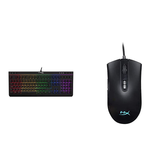 HyperX Alloy Core RGB – Teclado Gamer español de Membrana – Teclas silenciosas y rápidas con iluminación dinámica RGB, Resistente a derrames + Pulsefire Core RGB Mouse para Gaming