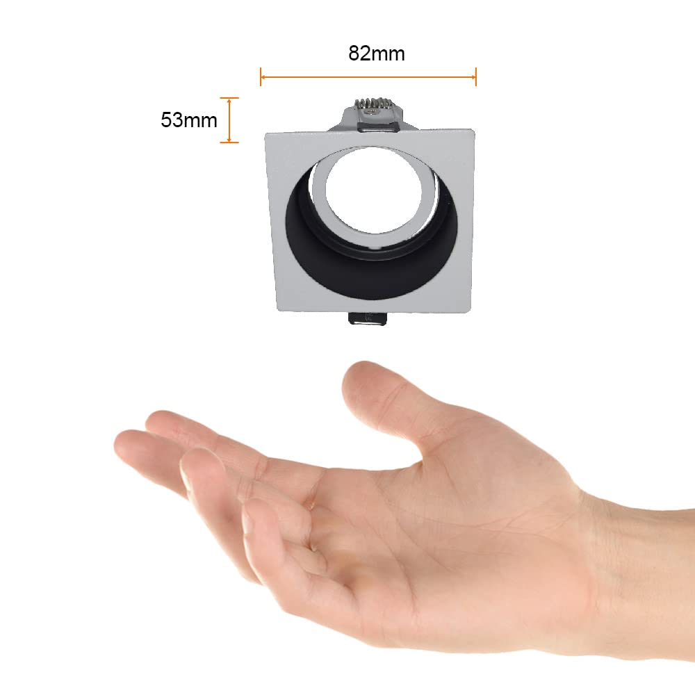 Tecnolite Lámpara Downlight Empotrable, Potencia Máx. 60 W, Base GX5.3, Foco MR16 no incluido