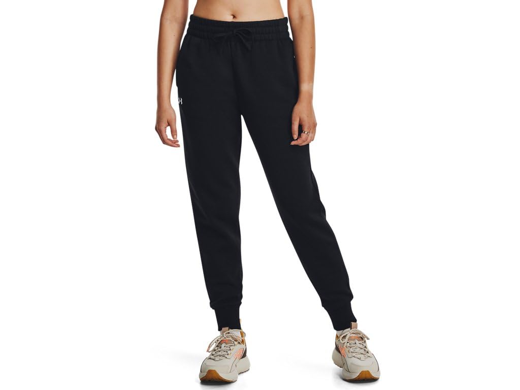 Under Armour Rival Fleece Pantalón de Chándal Mujer - (001) Negro - Blanco - M Alto