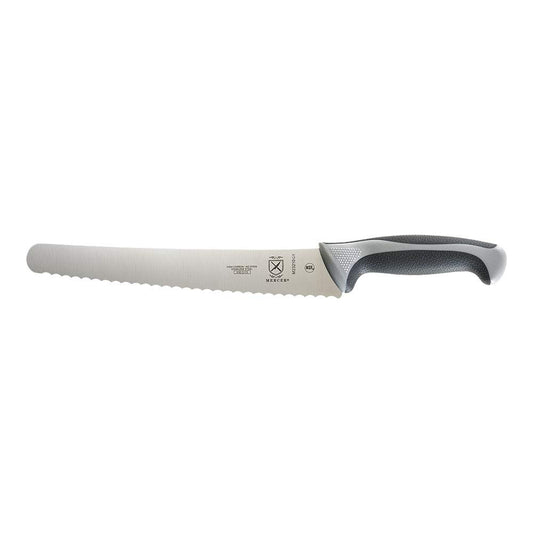 Mercer Culinary M23210GY Cuchillo para pan, 10 pulgadas de borde ondulado ancho, gris