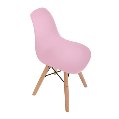 DUDUK 4 sillas Eames: Set de 4 sillas para niños y niñas Modernas (Blancas, Grises y Rosas)