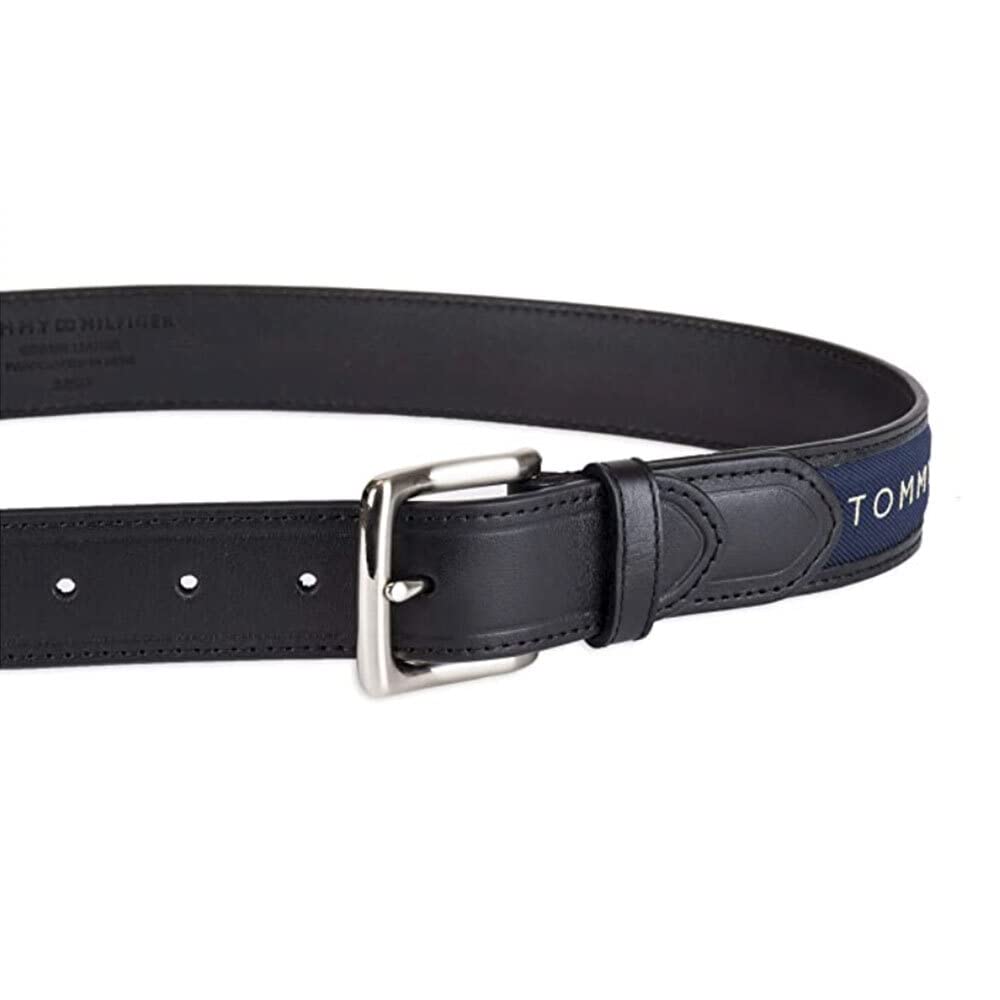 Tommy Hilfiger Cinturón con incrustaciones de cinta (tamaño estándar, grande y alto)