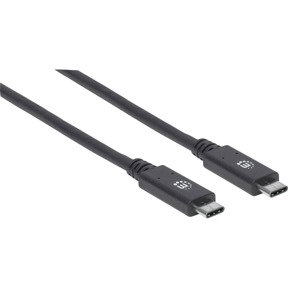 SuperSpeed+ USB-C Cable de Dispositivo, USB 3.1 Gen 2, Tipo-C Macho a Tipo-C Macho, 10 Gbps, 5 A, 1 m, Color Negro