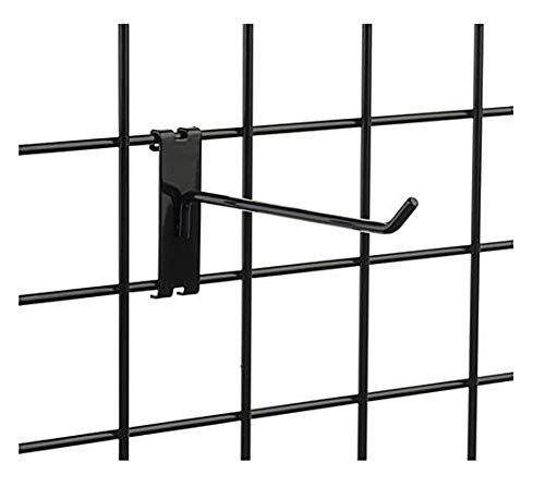 NAHANCO GWH8B Gwh8 8" Black Gridwall Hooks (Pack of 12)