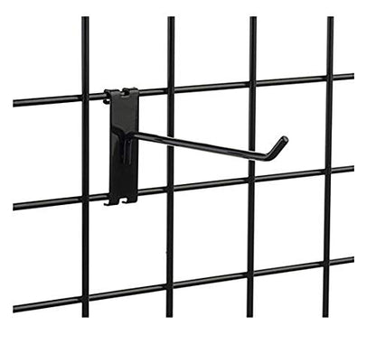 NAHANCO GWH8B Gwh8 8" Black Gridwall Hooks (Pack of 12)