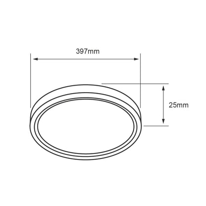 Tecnolite - Lámpara de Techo LED 28 W, Luz Blanca y Potencia Ajustable, Empotrada y Sobreponer