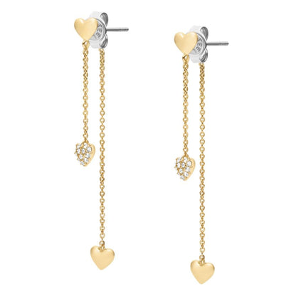 Aretes Fossil Sutton JA7300710 de latón de color dorado para dama