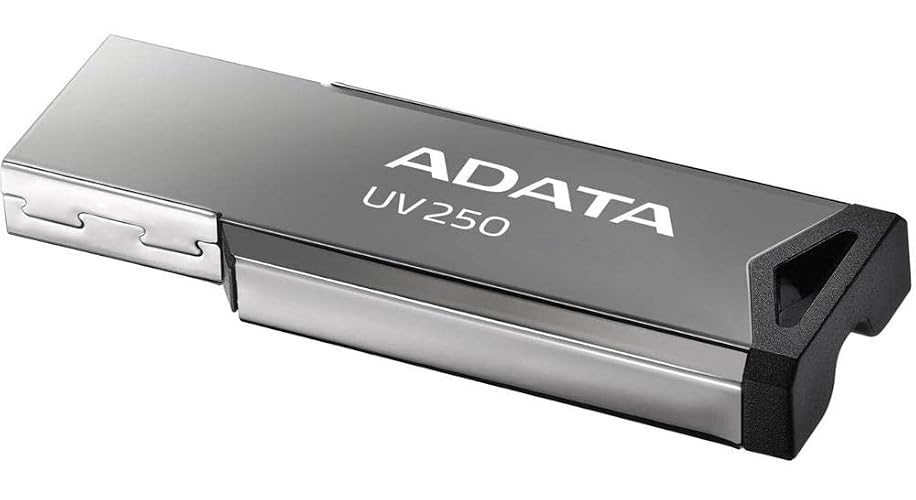 ADATA 32 GB Memoria Flash USB 2.0 Color Plata con Negro (Modelo UV250)