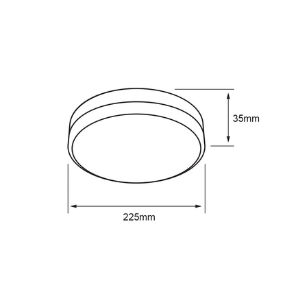Tecnolite - Lámpara de Techo Plafón LED 18 W, Luz Blanca Ajustable, No atenuable