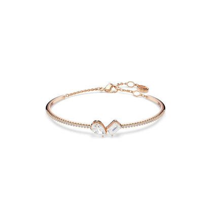 Swarovski Brazalete Mesmera, Tallas mixtas, Blanco, Baño tono oro rosa