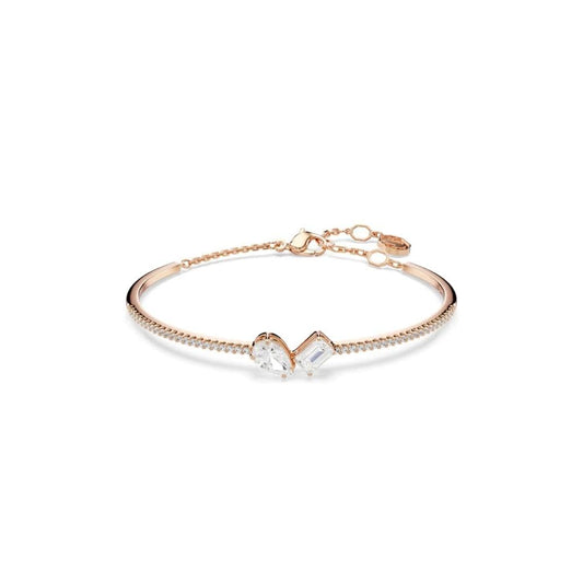 Swarovski Brazalete Mesmera, Tallas mixtas, Blanco, Baño tono oro rosa