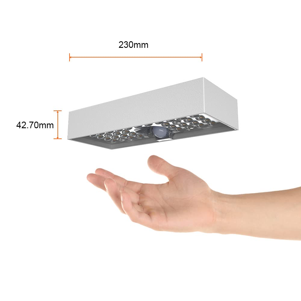 Tecnolite Lámpara Solar Arbotante LED 6W - Tecnolite, Luz de Día, Modos de Luz, Batería Integrada, Sensor de Movimiento, IP65 - IK06