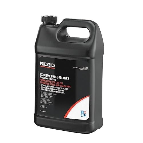 RIDGID - Aceite para Cortar Roscas 74012, Alto Rendimiento, 1 Galón, Tuberías, Eliminación de Metal, Plomería Profesional