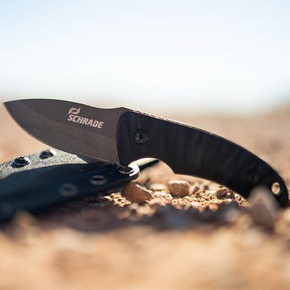 Schrade - Cuchillo de hoja fija SCHF57 de espiga completa con hoja de punta de gota