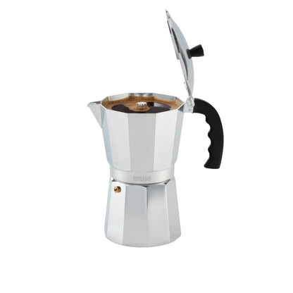 IMUSA Cafetera de Espresso para Estufa, Plateado, 6 y 12 Tazas - 12 tazas