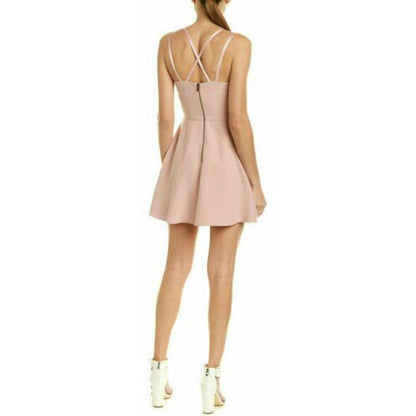 French Connection Whisper Minivestido sin Mangas con Cuello Cuadrado para Mujer