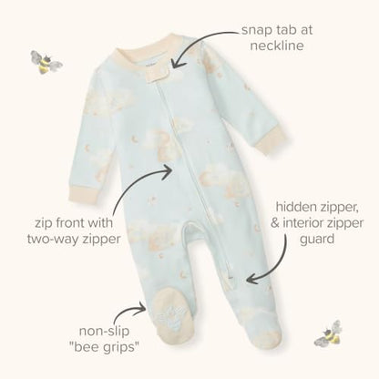 Burt's Bees Baby Pijamas para Dormir y Jugar para bebés Dormidores para bebés y niños pequeñosbebés niños