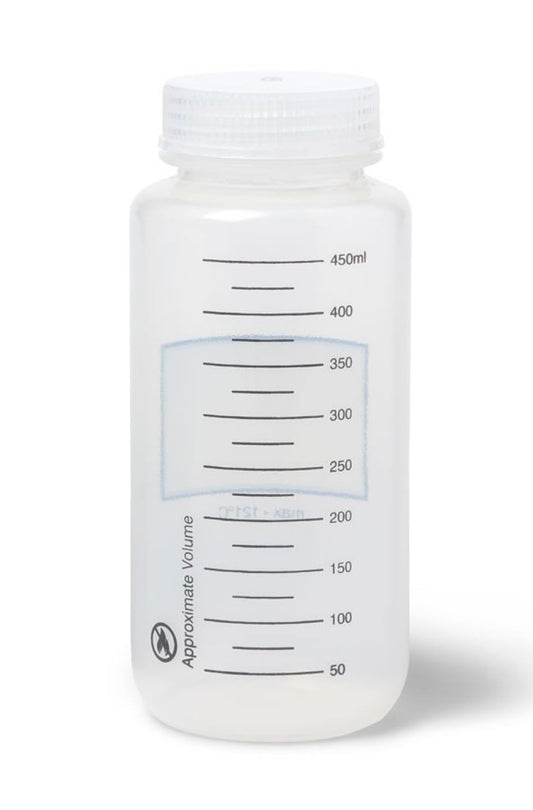 United Scientific® Unistore™ - Contenedores de muestras con tapas, botella de reactivo graduada de boca ancha de polipropileno, botellas de 16 onzas (500 ml), botellas de plástico multiusos con tapas