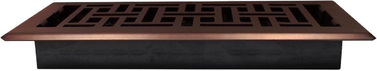 Decor Grates AJH410-RB Oriental Floor Register, Rubbed Bronze, 4-Inch by 10-Inch