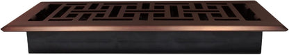 Decor Grates AJH410-RB Oriental Floor Register, Rubbed Bronze, 4-Inch by 10-Inch