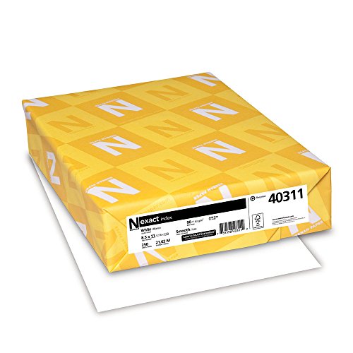 Neenah Paper Índice exacto, 250 hojas, 90 lb, 8.5 x 11 pulgadas, blanco, 94 brillo (40311)