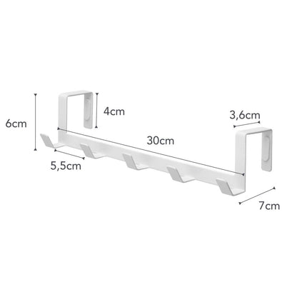 YAMAZAKI Home Smart Wide - Estante para puerta (ancho para el hogar), color blanco