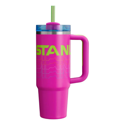 Stanley Quencher FlowState 887 ml Termo con Popote, Acero Inoxidable - Vivid Violet