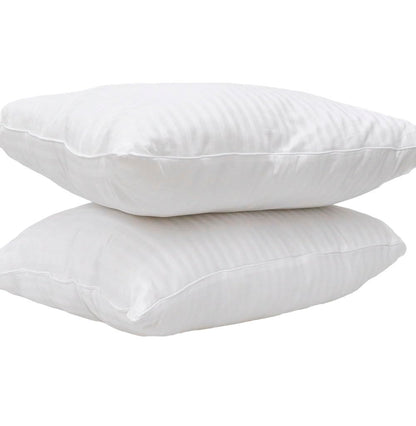 Spring Air Paquete de 2 Almohadas 100% Algodón Firme con Relleno 100% Poliéster, Medida Estándar, Color Blanco