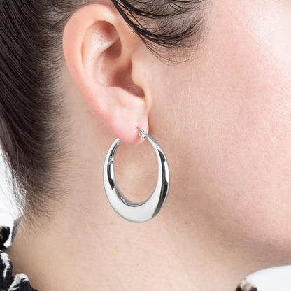 Lotus Style Aretes para dama en tono plateado