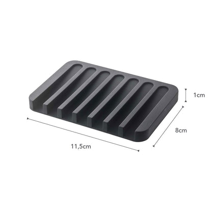 YAMAZAKI Home Flow Jabonera de Silicona, Negro, 1