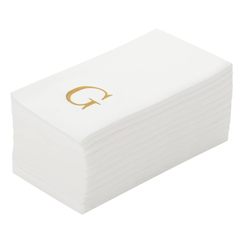Restaurantware Toallas de Papel Luxenap Letra Dorada H, Paquete de 50 - Oro - 50 Unidades - G