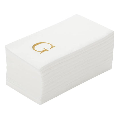 Restaurantware Toallas de Papel Luxenap Letra Dorada H, Paquete de 50 - Oro - 50 Unidades - G