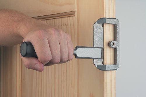 IRWIN 3111001 - Kit de instalación de cerradura de puerta para puertas de madera, color azul