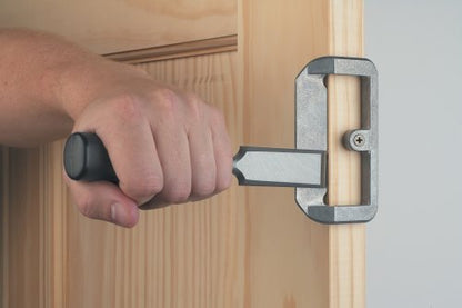 IRWIN 3111001 - Kit de instalación de cerradura de puerta para puertas de madera, color azul