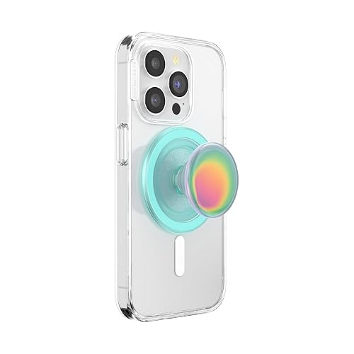 PopSockets - Agarre Redondo para teléfono Compatible con MagSafe, Anillo Adaptador Incluido, Soporte para teléfono, Carga inalámbrica Compatible - Boca Aura