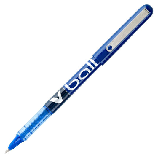 Pilot VBall Bolígrafos de tinta líquida con punta redonda, punta extra fina, Bolígrafo, Azul, Caja de 12