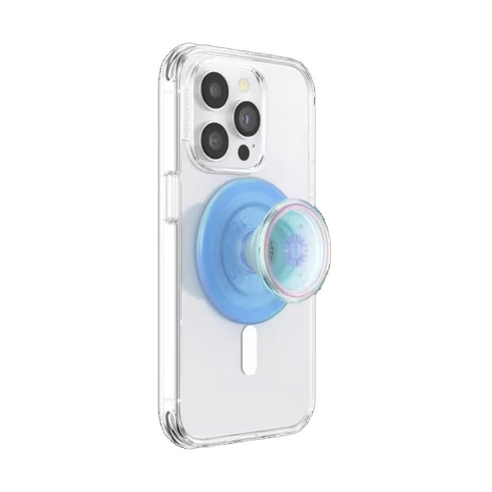 PopSockets Empuñadura para Teléfono con Soporte MagSafe - MagSafe - Azul transparente negro