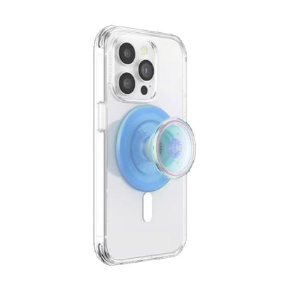 PopSockets Empuñadura para Teléfono con Soporte MagSafe - MagSafe - Azul transparente negro