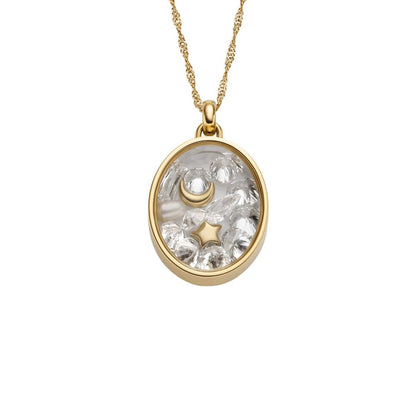 Collar Fossil JF04893710 Sutton de acero inoxidable en tono dorado para mujer