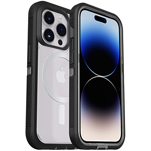 OtterBox DEFENDER XT CLEAR SERIES para iPhone 14 Pro Max (ONLY) -NEGRO CRISTAL