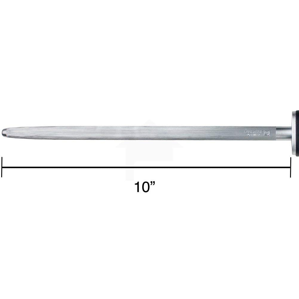 WÜSTHOF Chaira de Acero para Afilar Cuchillos de Cocina Profesionales, Afilador de Cuchillos Manual y Asentador de Filo, 10" (25.4 cm)